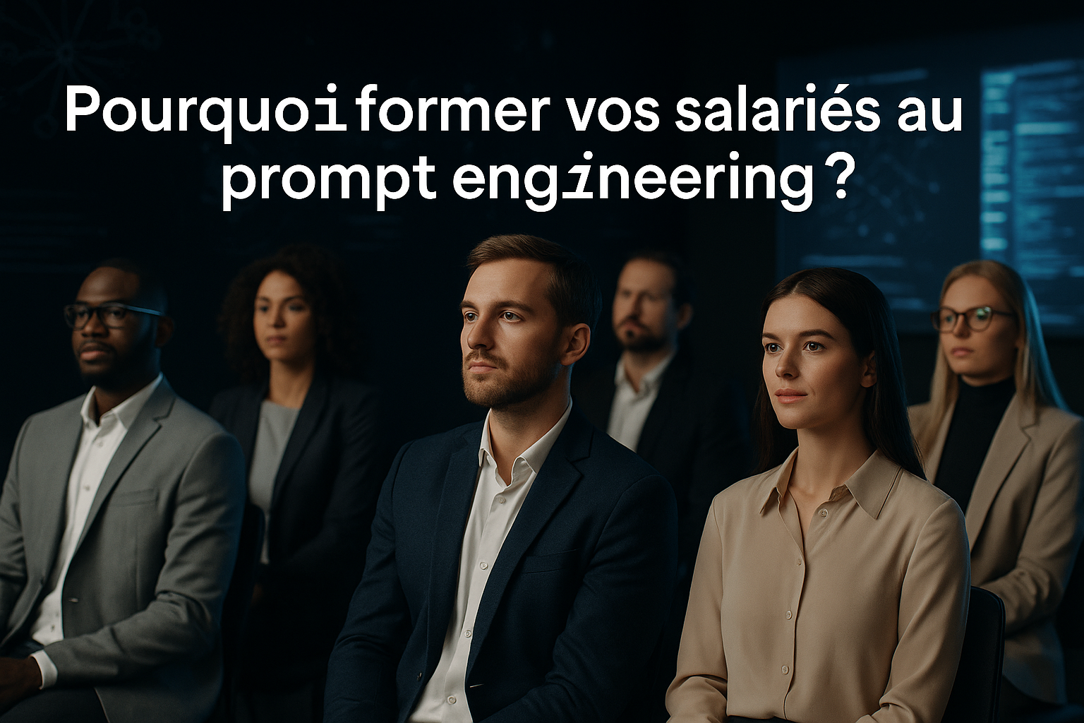 Salariés participant à une formation professionnelle en intelligence artificielle