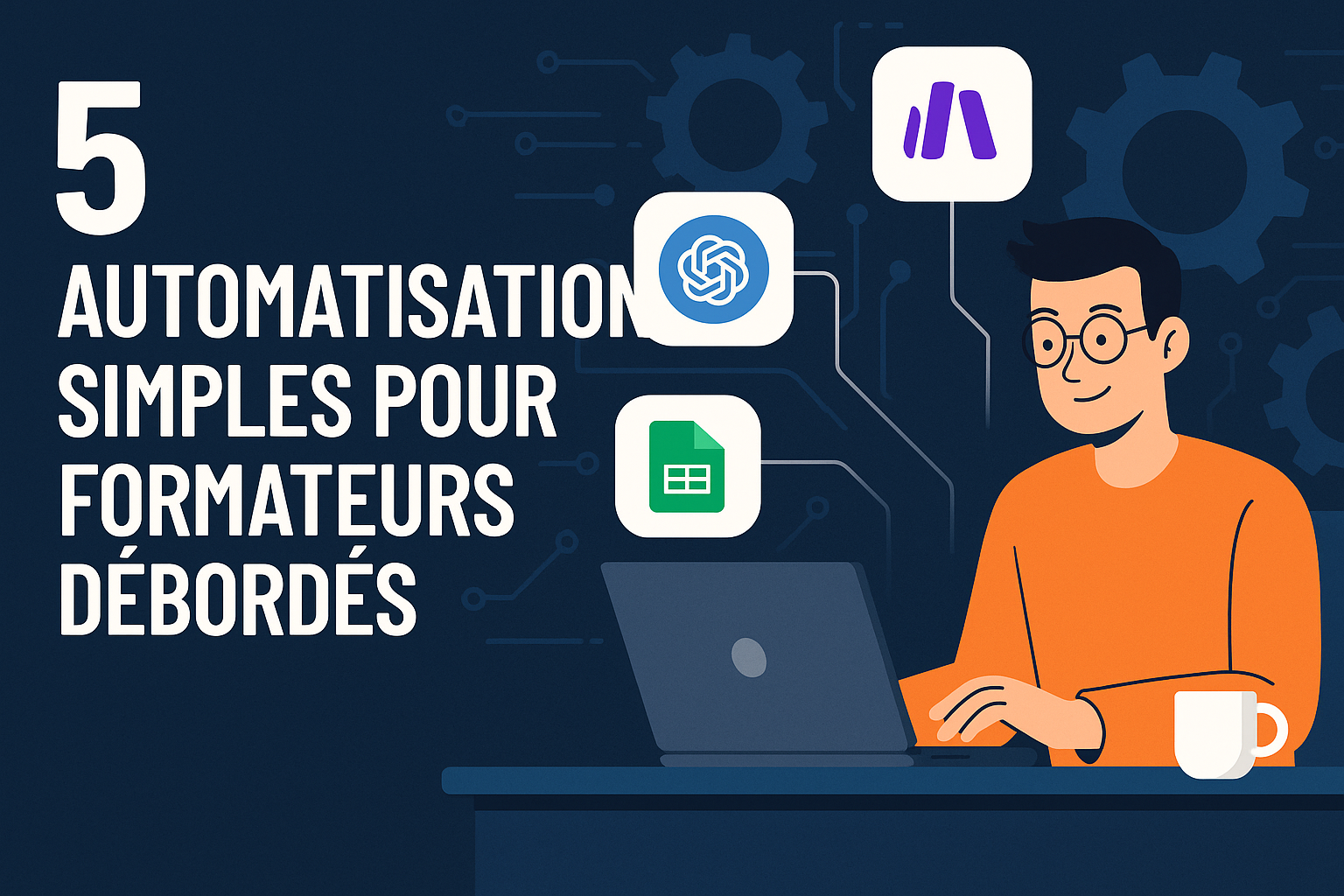 Formateur utilisant Make.com, Google Sheets et ChatGPT pour automatiser ses tâches sans coder