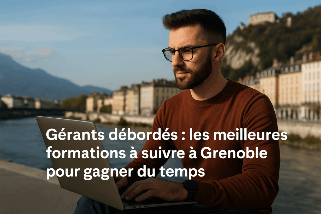 Un gérant d’entreprise à Grenoble en pleine pause détendue après avoir suivi une des formations pour gérants à Grenoble sur la gestion du temps et l’automatisation.